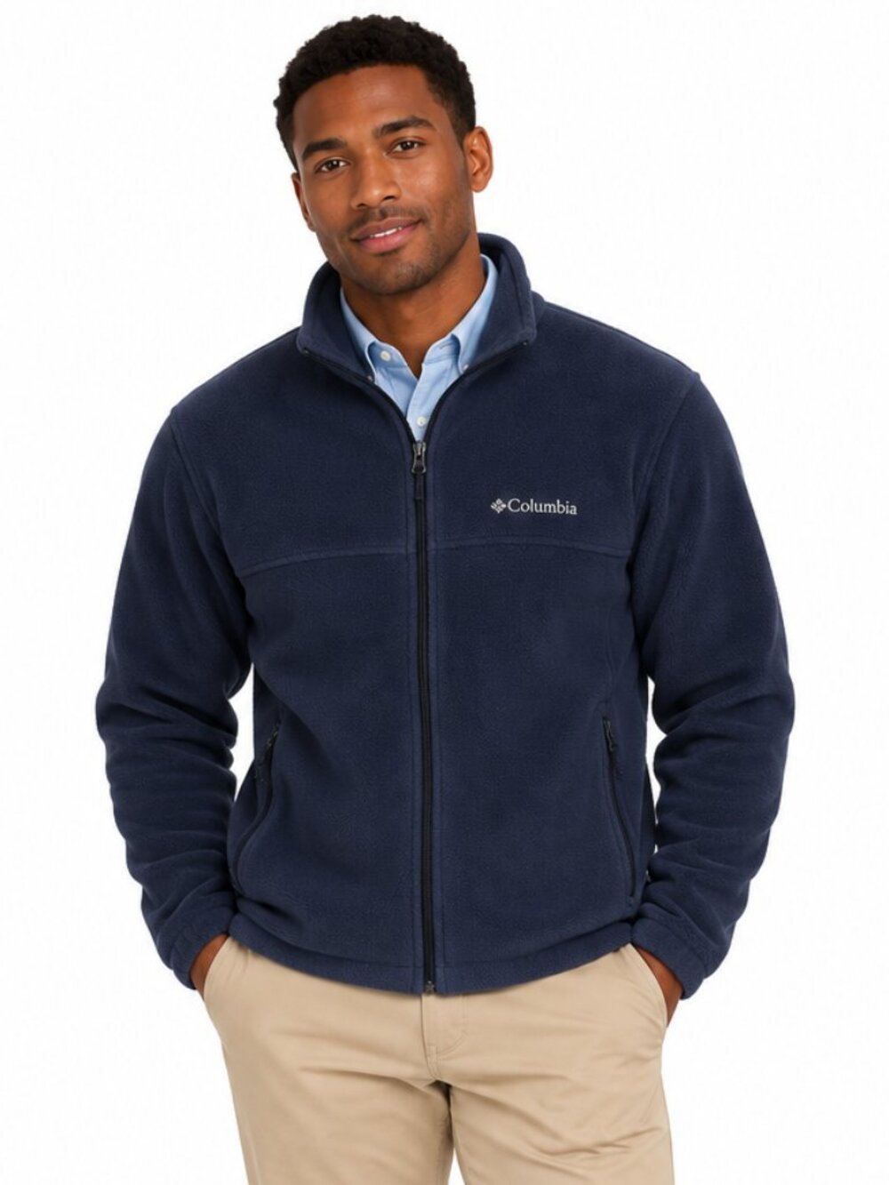 Columbia Steens Mountain Full Zip Fleece Jacket Collegiate Navy Men's L